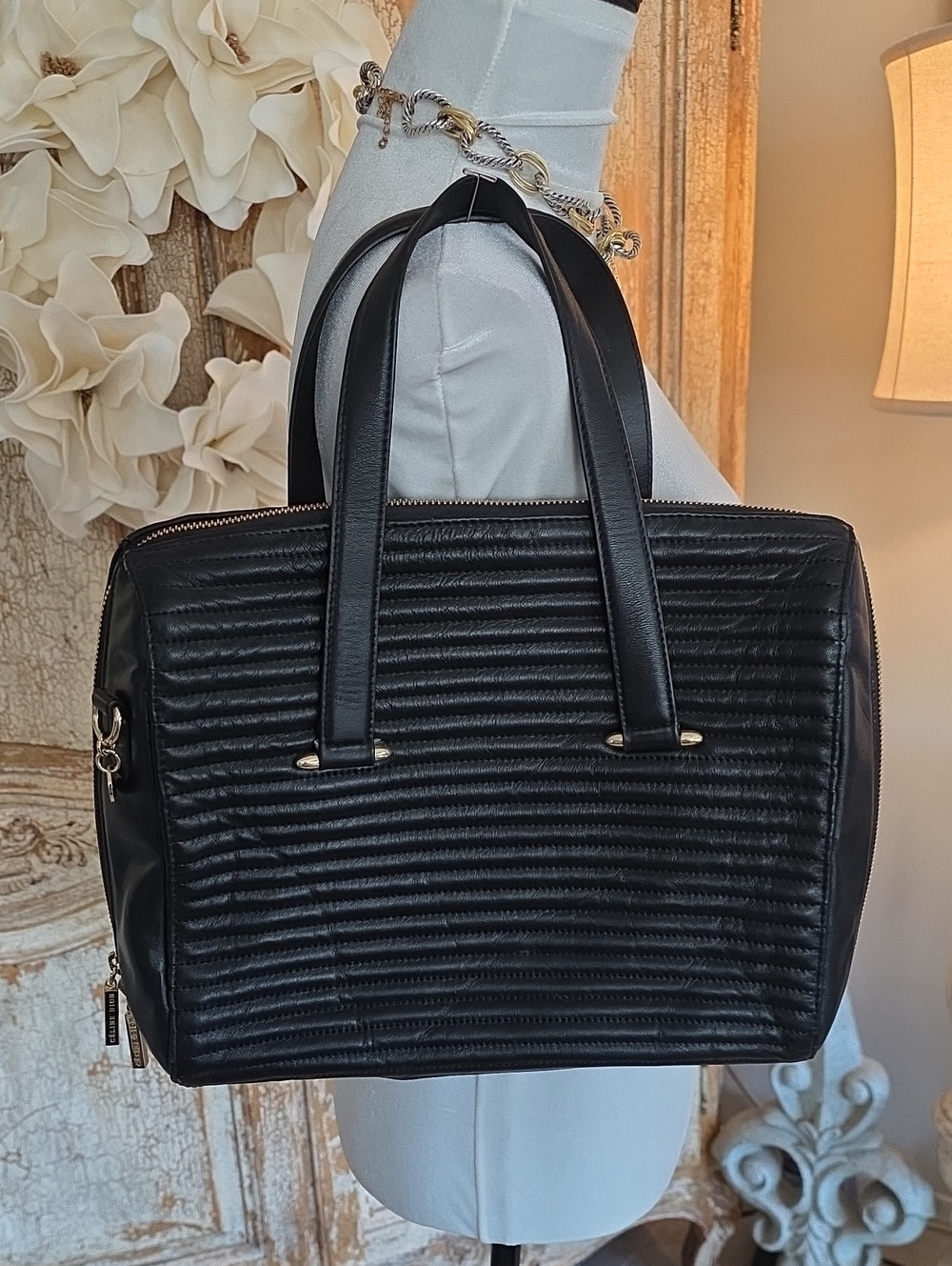 Classic Quilted Tote Bag in Black